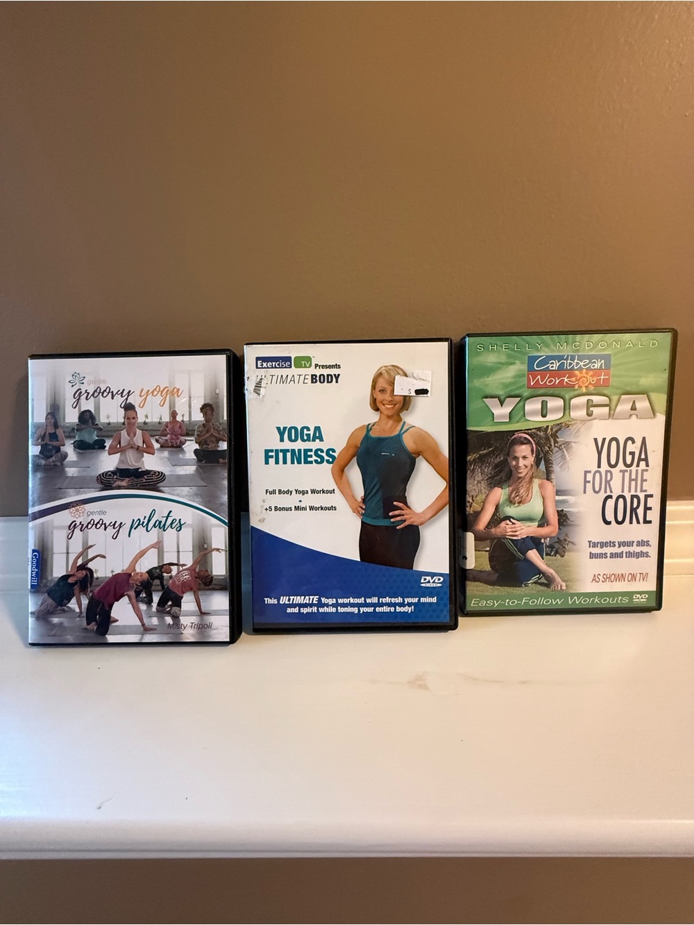 Bundle of 3 Yoga DVD’s Groovy Yoga/Pilates, Yoga Fitness, Yoga For The Core